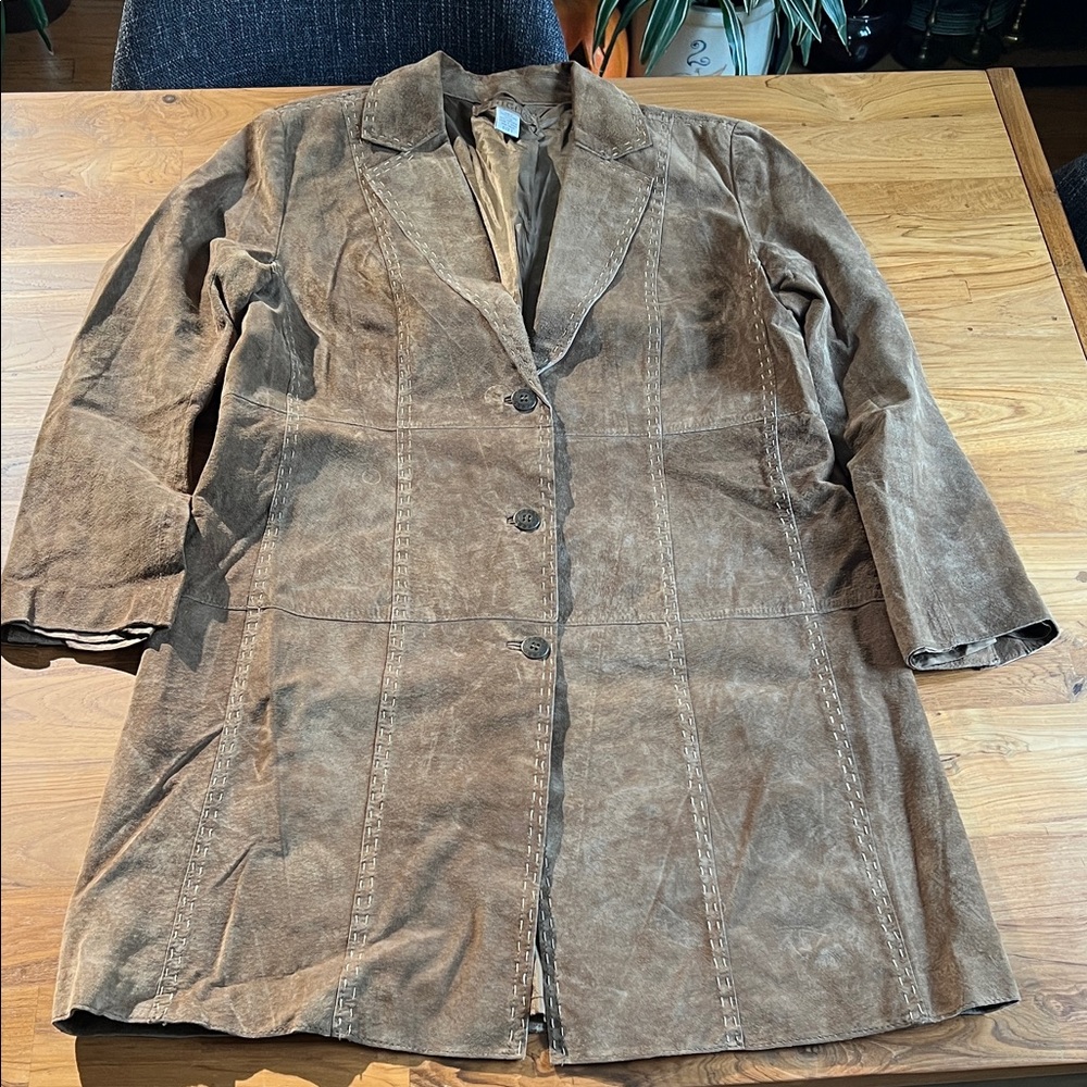 Chico’s vintage tan suede Women's jacket